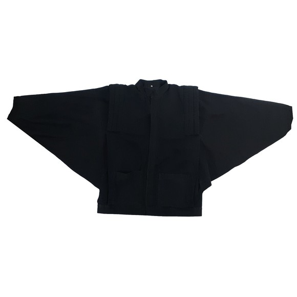Vintage Japan Jacket Mens L Shacket Wide Armholes Black Pads Noragi-Like Rare